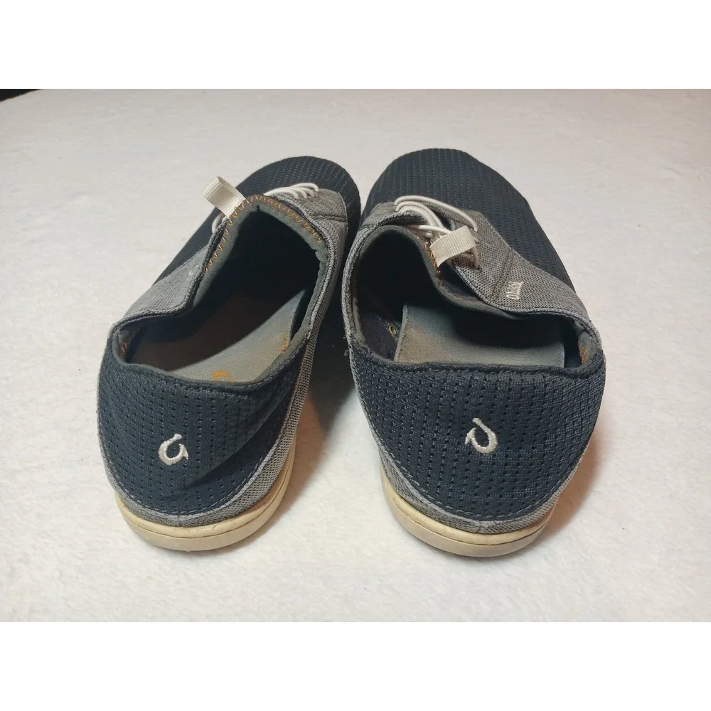 Olukai Nohea Moku Mesh Grey Slip On Casual Boat Shoes Men's 9 Casual Comfort